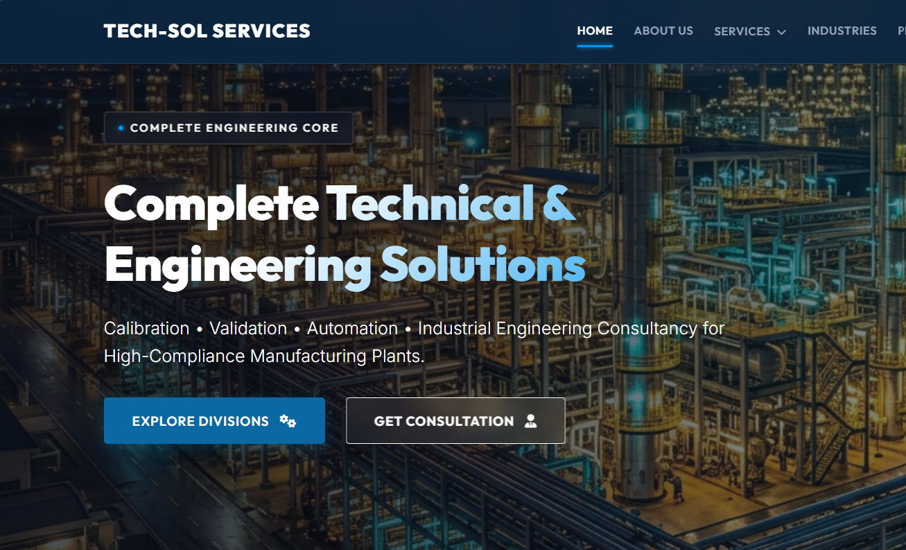 Tech-Sol Services Screenshot portfolio mockup